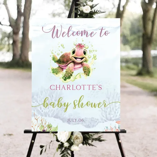 Miniatura 28 de Letrero personalizado de bienvenida para baby shower de baloncesto, letreros deportivos florales para baby shower #7h50