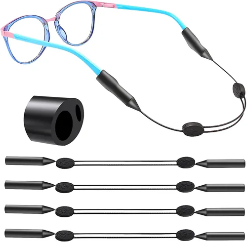 Miniatura 8 de Correa de soporte para lentes de sol – Correas ajustables para gafas de sol para niños – Soportes para gafas alrededor del cuello – Retenedor