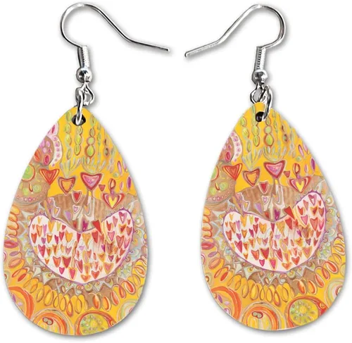 Miniatura 9 de Maureen Claffy Artist Collection Compassion Teardrop Dangle Earrings Set Cute Girls Womens Jewelry Earings Holiday Gifts Summer Decorations