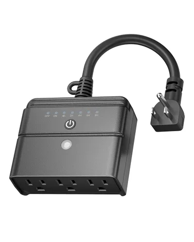 Miniatura 9 de BN-LINK Temporizador para exteriores con control remoto, sensor de luz del atardecer al amanecer, salida de temporizador impermeable enchufable, 2
