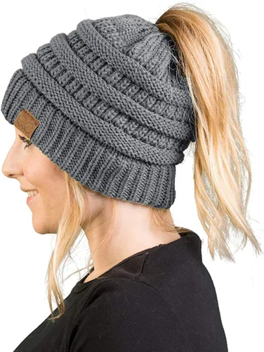 Miniatura 116 de Funky Junque - Gorro para mujer con ranura para cola de caballo