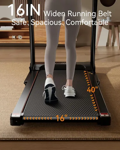 Miniatura 5 de LIJIUJIA Treadmills for Home, Folding Treadmill with 15% Auto Incline, 3.0HP Walking Pad Treadmill, 300 lbs Capacity, Max Speed 6.2 MPH, Bluetooth