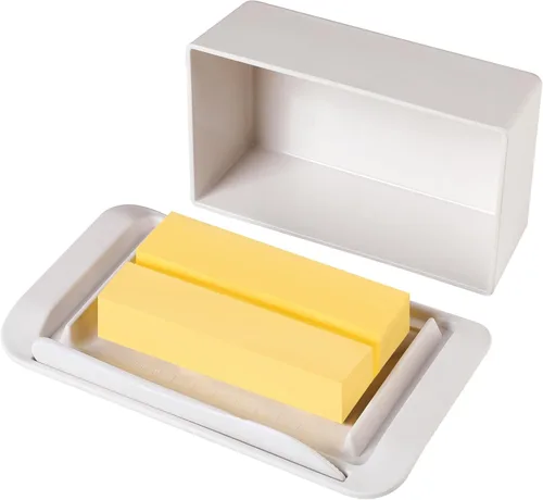 Miniatura 10 de Mantequillera de bambú con tapa y cuchillo, pequeño recipiente para mantequilla para un palo de mantequilla, recipiente para mantequilla