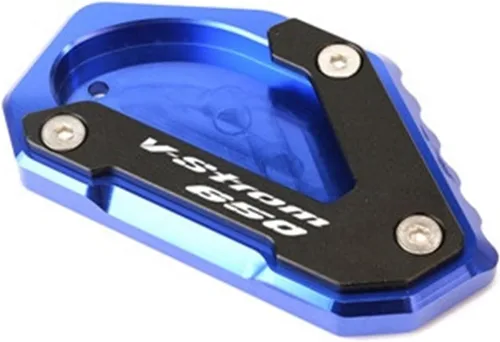 Miniatura 11 de Motorcycle CNC Kickstand Foot Side Stand Extension Pad Support Plate for Suzuki V-Strom 650 VSTROM 650 XT DL650 2004 2021 (Color : Black)