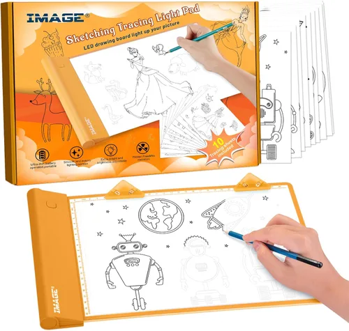 Miniatura 6 de IMAGE Almohadilla de trazado iluminada, tableta de dibujo azul, tablero para colorear para niños y niñas, regalo para niños y niñas