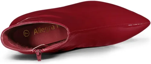 Miniatura 4 de Allegra K Botines con cremallera y tacón grueso para mujer