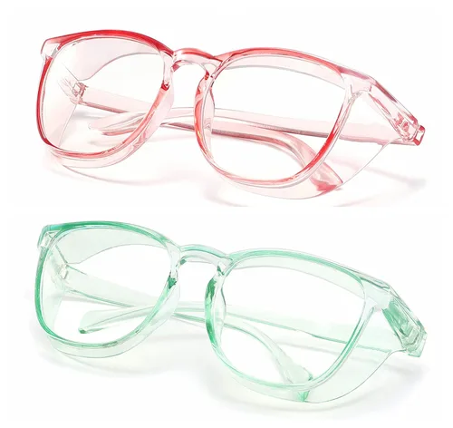 Miniatura 51 de Alsenor Gafas de seguridad antiniebla, gafas protectoras con bloqueo de luz azul, antipolvo, protección UV, para hombres y mujeres (jade)