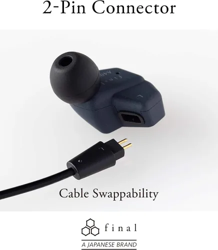 Miniatura 6 de Final Auriculares IEM A4000 de un solo controlador, sonido de alta fidelidad, cable desmontable, monitores intrauditivos ligeros, calidad de audio