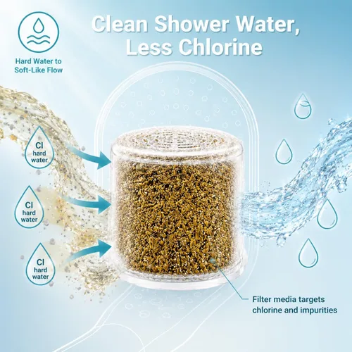 Miniatura 2 de Filtro de repuesto de agua para cabezal de ducha filtrado, compatible con cabezal de ducha filtrado CANOPY para eliminar el cloro y sustancias
