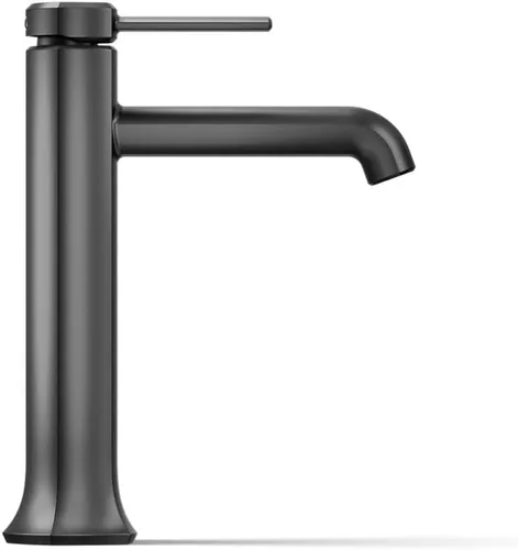 Miniatura 7 de KOHLER 27003-4K-BL - Grifo de baño alto de un solo mango con montaje de drenaje emergente, grifo de lavabo de baño de un agujero, 1.0 gpm, negro