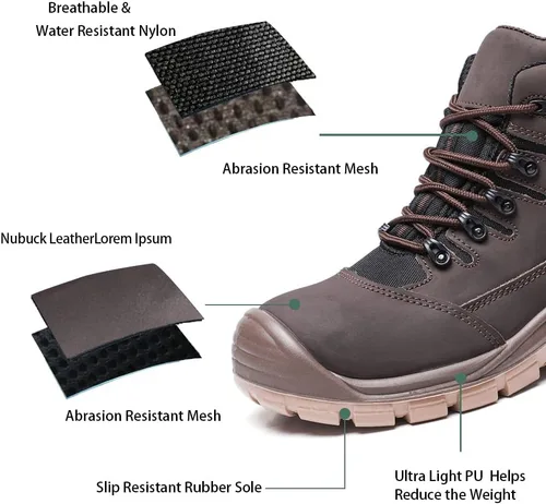 Miniatura 4 de DRKA Botas de trabajo con punta de acero para hombre resistentes al agua
