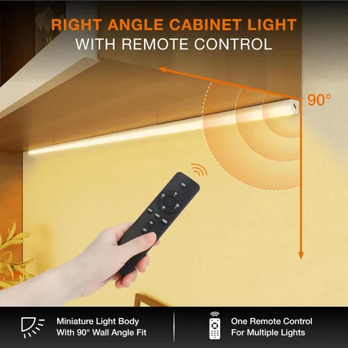 Miniatura 4 de Luces debajo del gabinete con control remoto, luces de clóset magnéticas y regulables, luz de tienda LED inalámbrica recargable por USB, luces