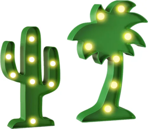 Miniatura 9 de Letrero de neón de cactus para decoración de mesa de pared, decoración de mesa de pared con luces LED de neón para dormitorio, feliz cumpleaños