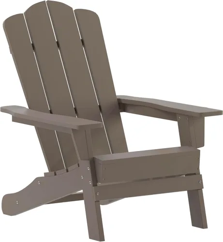 Miniatura 15 de Flash Furniture Newport Adirondack - Silla Adirondack con soporte para tazas, silla Adirondack de poliresina resistente a la intemperie, color azul