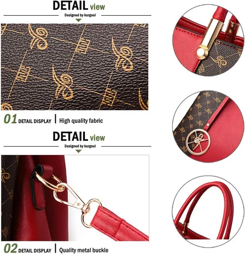 Miniatura 7 de KURGOOL Bolsos y bolsos de mano para mujer, bolso de hombro con asa superior, bolsa de mensajero para mujer