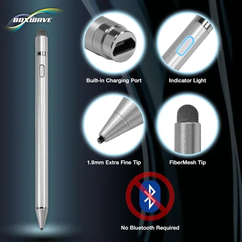 Miniatura 4 de BoxWave - Lápiz capacitivo compatible con YESTEL Android 11 Ultra Strong Tablet T5 (10 pulgadas), AccuPoint Active Stylus, lápiz digital electrónico