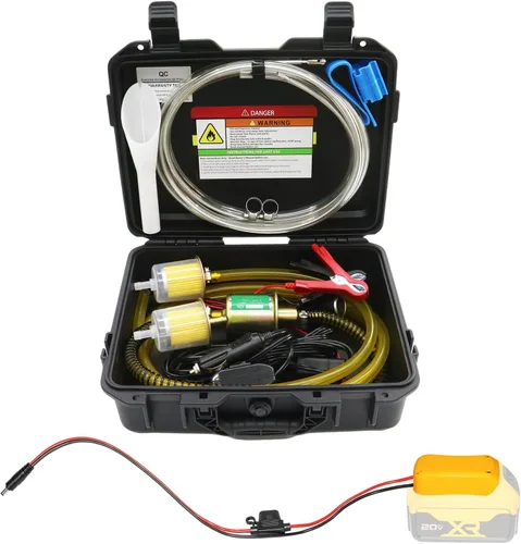 Miniatura 11 de Kit de bomba de transferencia de combustible Steauty 12V 75W, mueve hasta 110 galones de gasolina o diésel por hora, con tubo de combustible de alta