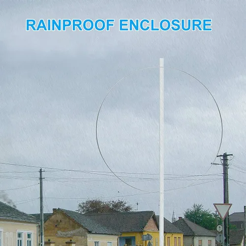 Miniatura 5 de K-180WLA Antena de recepción de banda ancha de bucle activo 100kHz-180MHz 20dBi SDR Radio Antena de onda corta de bucle pequeño, alimentador de 32.8