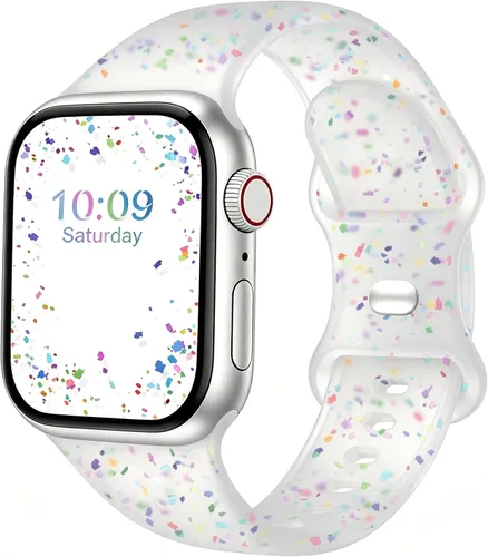 Miniatura 34 de Correas deportivas compatibles con Apple Watch de 38mm 40mm 41mm 42mm 44mm 45mm 46mm 49mm, p/mujer y hombre, correa de silicona para iWatch Series