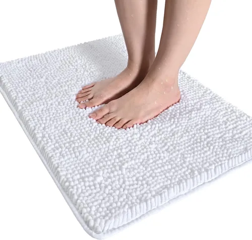 Miniatura 43 de LOCHAS Alfombra de Baño de Lujo Lanuda Tapete de Baño 24 x 17 Pulgadas, Alfombras de Baño Lavables Antideslizantes para Baño y Ducha, Alfombras