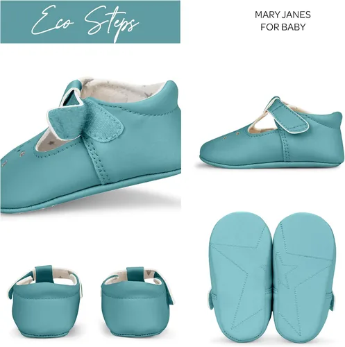 Miniatura 2 de JuJuBe Mary Jane - Zapatos de bebé para niña, zapatos de bebé de cuero vegano lavables a máquina, zapatos de vestir para niñas con suela suave