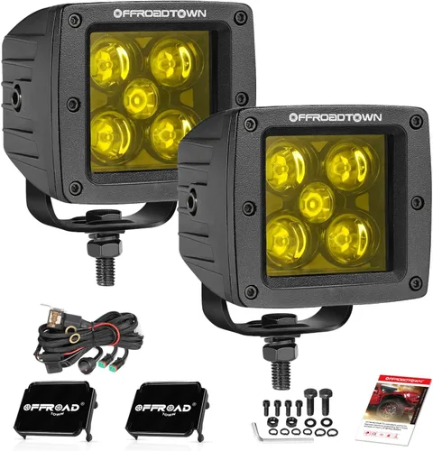 Miniatura 8 de OFFROADTOWN - Arnés de cableado de 2 conductores, kit de arnés de cableado de nailon para cápsulas LED, luz antiniebla, 12 V, 40 A, relé de fusible