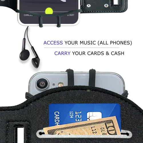 Miniatura 3 de RevereSport Brazalete universal para iPhone (17/16/15/14/13/12/11/10/X/XR/SE/Air/Plus/Max/Pro). Funda para teléfono
