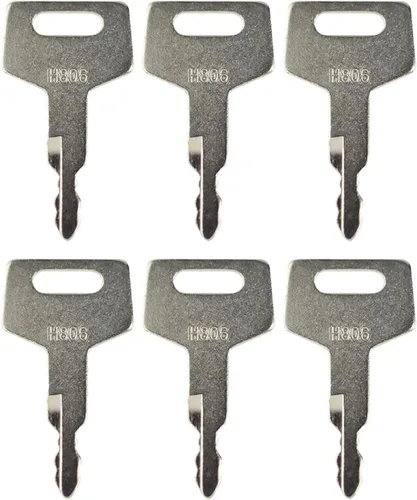 6 llaves de encendido H806 de repuesto de llaves de equipo pesado para Takeu-chi Hita-chi Ge-hl nuevo caso Ho-lland 17001-00019 180845