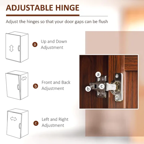 Miniatura 8 de HOMCOM Despensa de cocina de 2 puertas de 63 pulgadas, armario de almacenamiento independiente con estantería de 5 niveles y 2 estantes ajustables