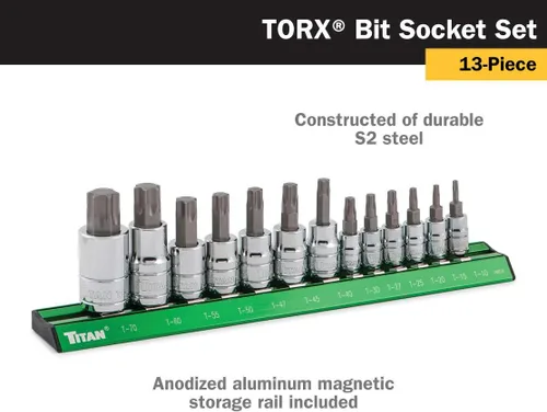 Miniatura 2 de Titan 16122 Star Bit Socket Set - 13 piezas