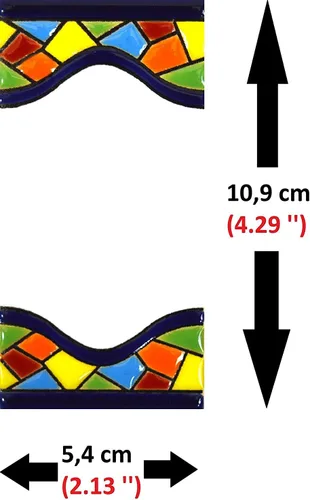 Miniatura 3 de Letreros con números y letras. Azulejos cerámicos policromados, pintados a mano en técnica cuerda seca (cuerda seca) para placas con números
