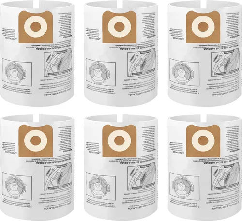 A Fable - Paquete de 6 bolsas de 16 y 20 galones de recolección de vacío húmedo/seco para Craftsman, shop vec y riged CMXZVBE38749, bolsas de filtro