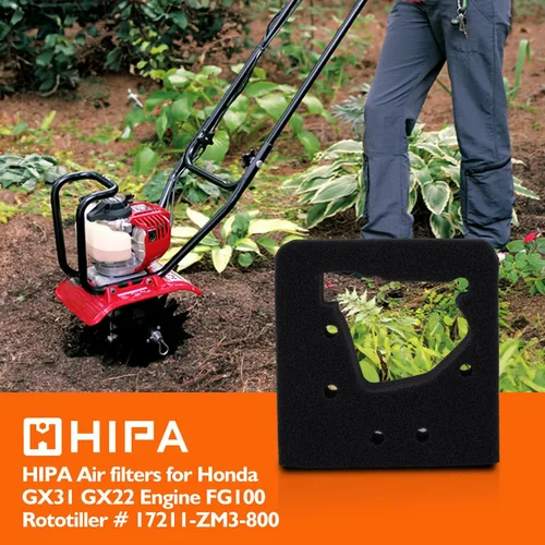 Miniatura 2 de Hipa 2 piezas 17211-ZM3-800 Filtro de aire para Honda GX22 GX31 Motor FG100 Cultivador con filtro de combustible de bombilla de cebador
