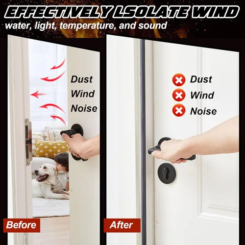 Miniatura 4 de 2 piezas de junta adhesiva flexible de silicona de goma para fuego/humo para puerta ventana interior exterior comercial