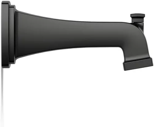 Miniatura 5 de KOHLER 27406-BL Riff - Boquilla de baño para montaje en pared con desviador y conexión deslizante, grifo de bañera, color negro mate Mate negro
