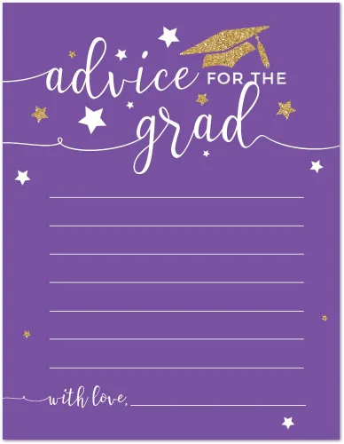 Miniatura 37 de Andaz Press Colección de fiesta de graduación con purpurina de color morado real y dorado, pancarta colgante con cuerda, Congrats Grad!, 5 pies, 1