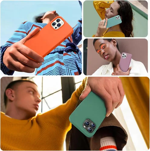 Miniatura 4 de Miracase Funda diseñada para iPhone 13 Pro Max con protector de pantalla, [forro de microfibra suave antiarañazos], funda protectora de silicona