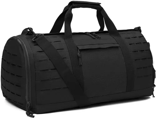 Bolsa de lona táctica militar de 40 L, bolsa de gimnasio, bolsa deportiva de viaje, entrenamiento de fitness, lona impermeable con compartimento