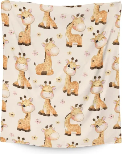 Miniatura 22 de Manta de jirafa para niñas, tamaño regazo de 30 x 40 pulgadas, manta de felpa suave y mullida, regalo de manta negra linda para sala de estar