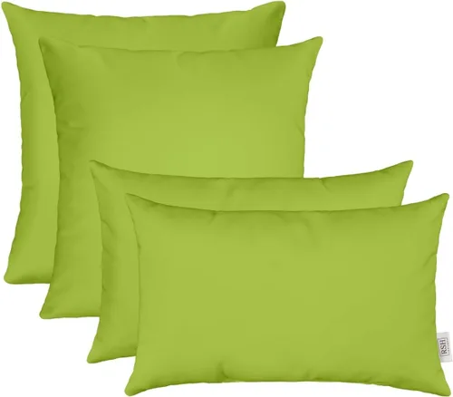 Miniatura 42 de RSH DECOR: Sunbrella Juego de 4 almohadas lumbares y cuadradas 20 x 12 pulgadas y 17 x 17 pulgadas Tela resistente al agua y a la decoloración