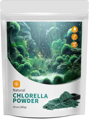 Miniatura 9 de Chlorella Powder Natural - Polvo de clorofila, apoya el sistema inmunológico y la función hepática, mantiene a la juventud, vegano, rico