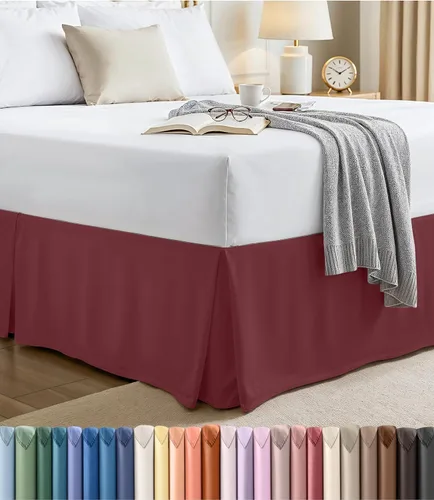 Miniatura 34 de Utopia Bedding Falda para cama individual – Paquete de 20 – Volantes plisados cuádruples suaves – Fácil ajuste con caída a medida de 15 pulgadas
