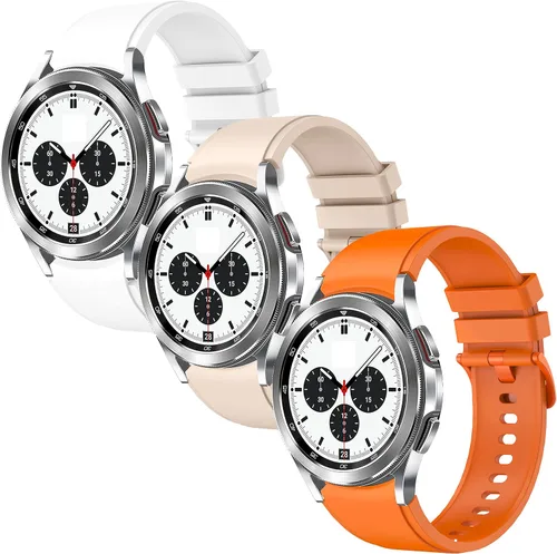 Miniatura 7 de Correas para Galaxy Watch 6 Classic de 1.850 in 1.693 in/Galaxy Watch 6 1.732 in 1.575 in, bandas de silicona de 0.787 pulgadas para Galaxy Watch 5