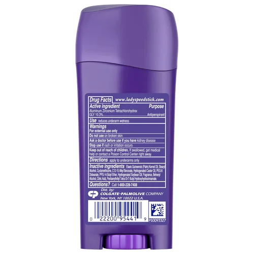 Miniatura 9 de Lady Speed Stick Desodorante antitranspirante para mujer, protección contra el sudor y el olor 72 HR, secado invisible, aroma fresco de ducha, barra
