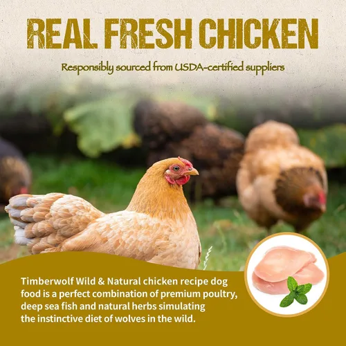 Miniatura 4 de Timberwolf Wild & Natural Receta de Pollo Alimento Seco para Perros 4lb