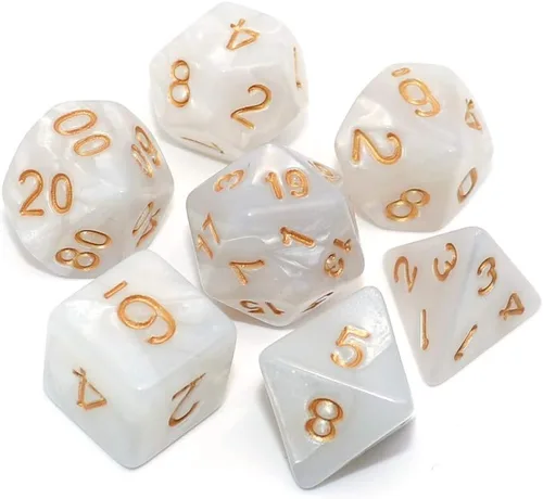 Miniatura 19 de DND - Juego de dados de nebulosa negra mezcla azul oscuro para Dungeon and Dragons D&D RPG juegos de rol, 7 dados poliédricos con bolsa de dados