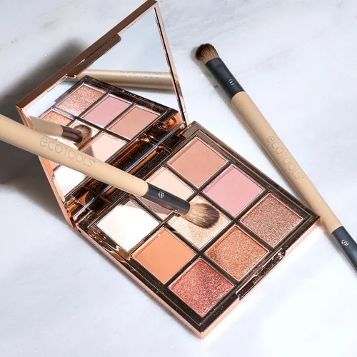 Miniatura 5 de EcoTools Juego de brochas para mejorar los ojos, pinceles de maquillaje para sombra de ojos líquida, cremosa y en polvo y aplicación de delineador