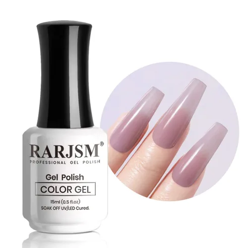 Miniatura 55 de RARJSM Esmalte de Uñas en Gel Nude Transparente Rosa Saludable Claro Esmalte de Uñas en Gel Nude Transparente Rosa Intenso Gelatinoso Barniz de Uñas