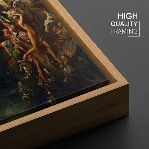Miniatura 3 de Cuadro en lienzo con marco flotante para pared - El triunfo del cristianismo sobre el paganismo de Gustave Doré - 16 x 24 pulgadas