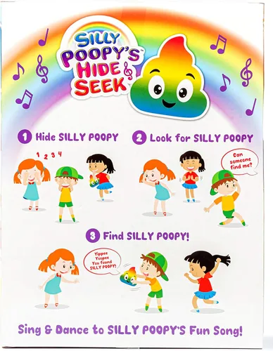 Miniatura 6 de What Do You Meme? Silly Poopy's Hide & Seek - Juguete de popó con los colores del arco iris que habla y canta, para fomentar el juego activo a
